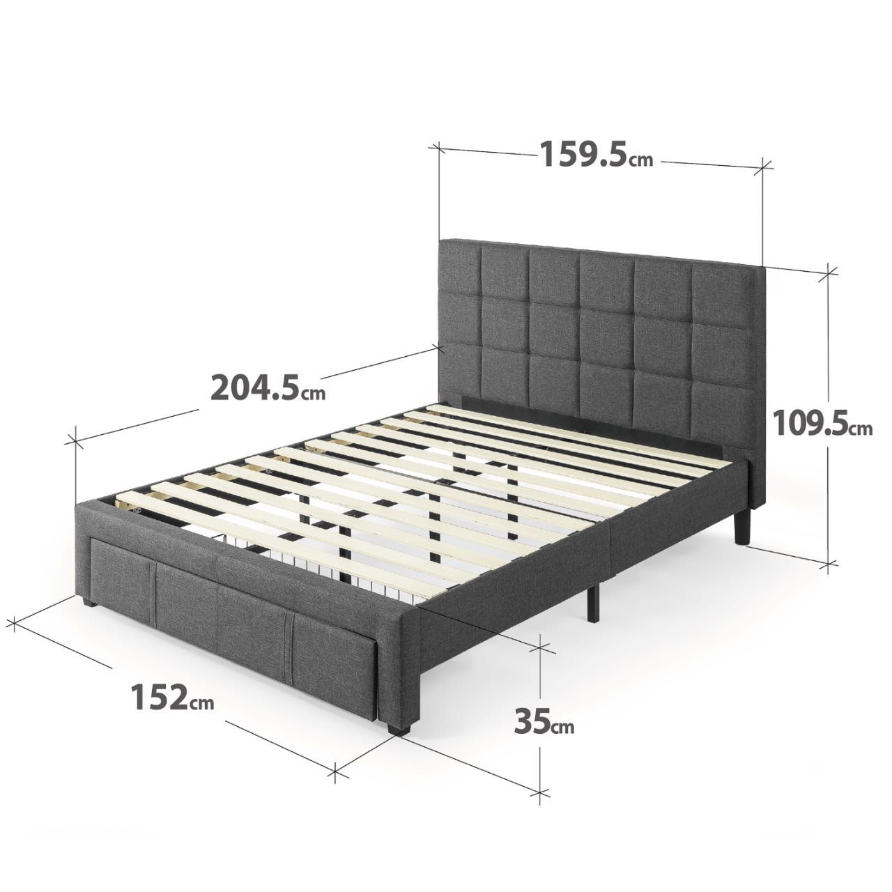 Kích thước giường ngủ đơn hiện đại 1m5 x 2m