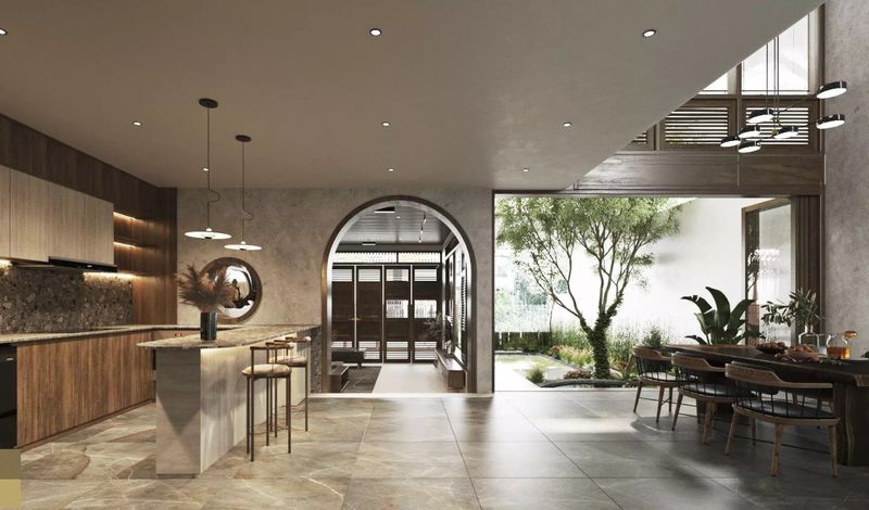 Tầng 1 được bố trí là không gian sinh hoạt chung của cả nhà bao gồm hệ thống không gian phòng bếp phòng khách cực kỳ rộng rãi